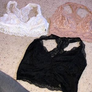 Three Bralettes! Size Medium!!